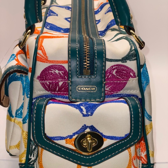 COPY - AUTHENTIC COACH Scribble Colorful Multicolored Bag - Picture 6 of 13